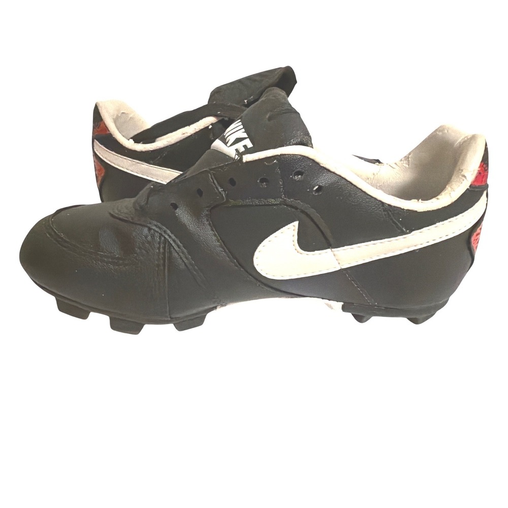 Nike Vintage Baseball Cleats Black White Red 115006-010 Kids Size 4.5Y 920709 P3 - Picture 6 of 8